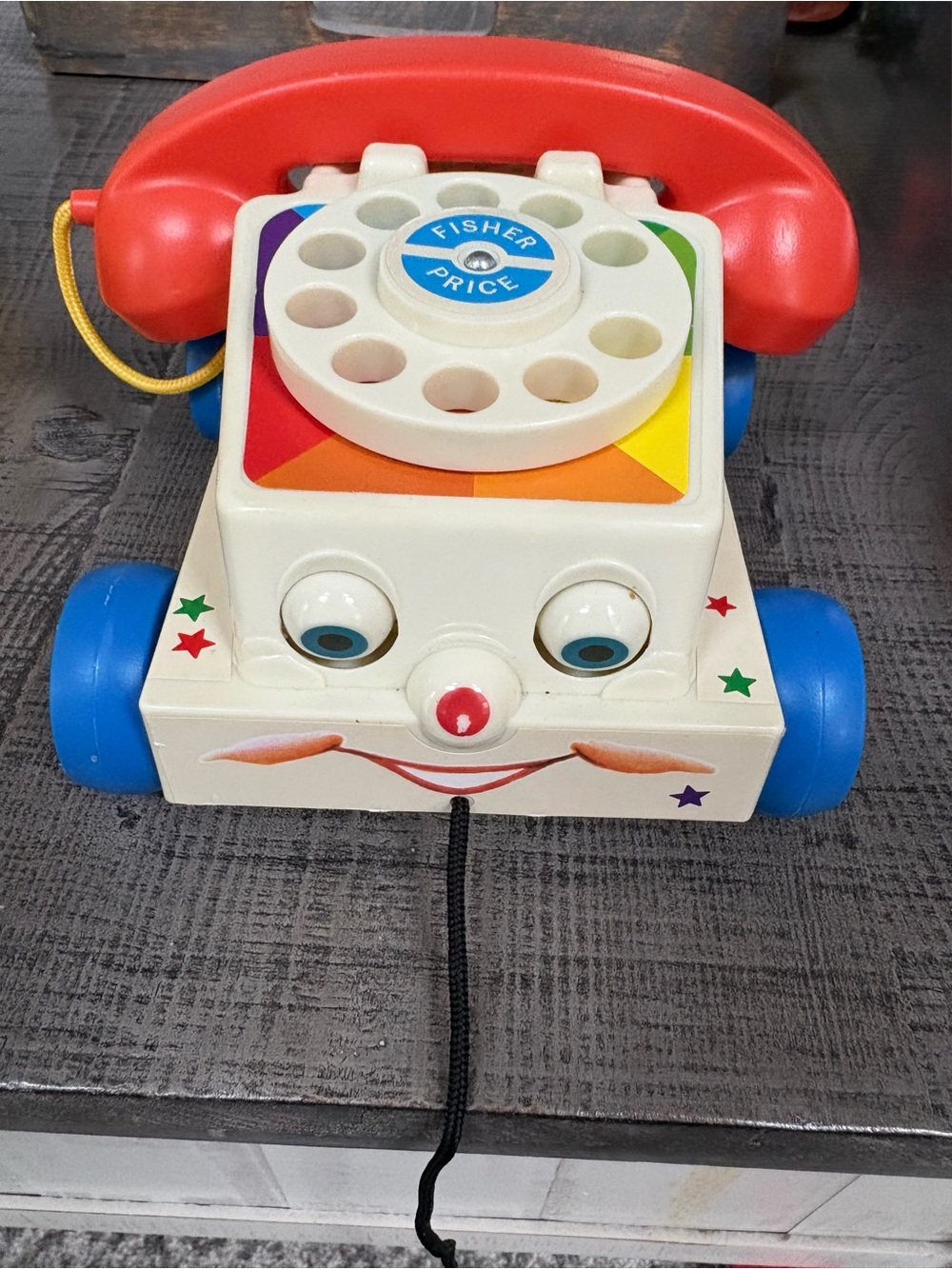Fisher-Price Pull-Along Phone Toy - Red, Blue, White & Yellow